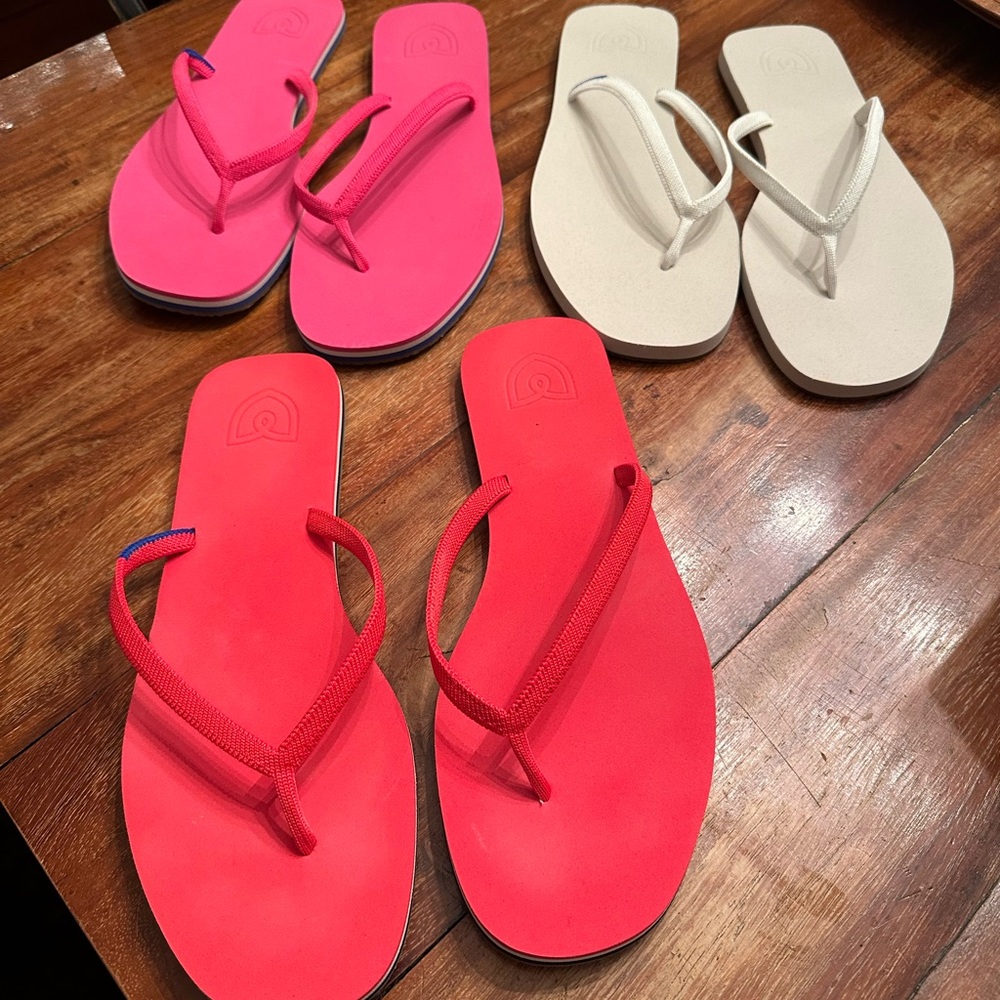 Rothy’s Womens Flip Flops - 3 Pairs
